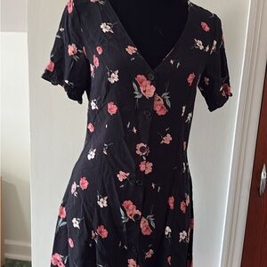 Floral Black Dress